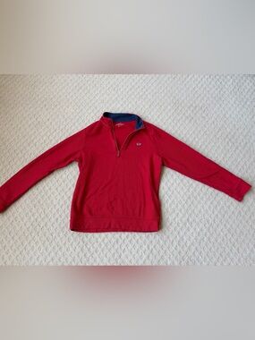 Vineyard Vines Red Quarter-Zip Pullover
